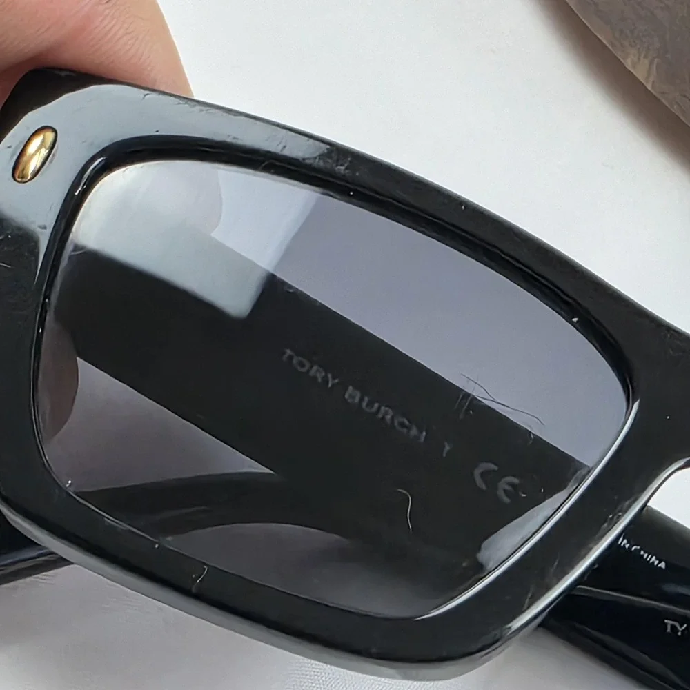 Tory Burch TY7169U 1709/87 Sunglasses Womens 52-17-140 Black Square Tinted